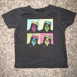 Notorious B.I.G. Black T-Shirt 2T Rap Hip-Hop Retro Warhol Brooklyn NY Toddler